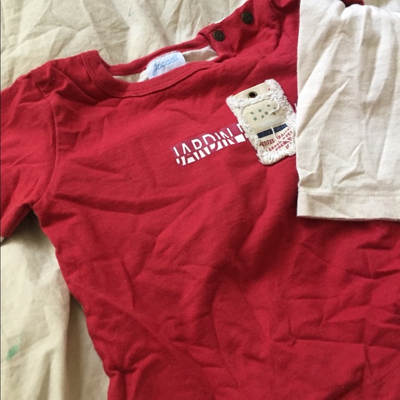 Red and white Jacadi shirt - Picture 1 of 4